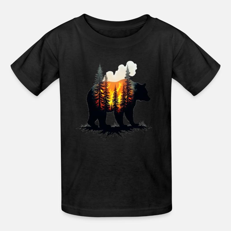 Ours - Kinder T-Shirt von Russell - Schwarz