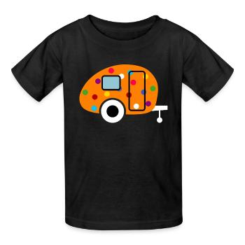 Caravane uniquement confettis blancs - T-shirts Russell Enfant - noir - Devant - AI Model Kid Male (0cm)