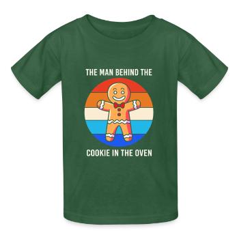 Werdende Väter Werdender Papa - Kinder T-Shirt von Russell - Flaschengrün - Vorne - AI Model Kid Male (0cm)