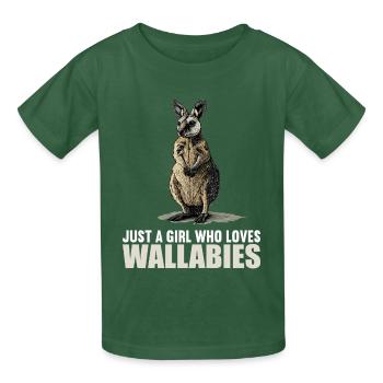 Wallabies Wallaby - Kids T-Shirt by Russell - bottle green - Front - AI Model Kid Male (0cm)