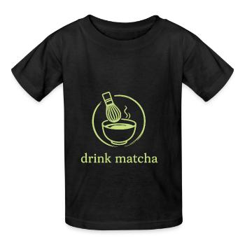 Le Matcha - T-shirts Russell Enfant - noir - Devant - AI Model Kid Male (0cm)