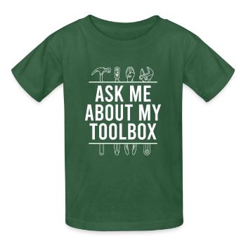 Génie mécanique Ingénieur mécanique - T-shirts Russell Enfant - vert bouteille - Devant - AI Model Kid Male (0cm)