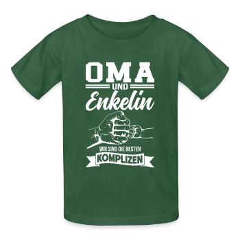 Grandma And Granddaughter We Are The Best Accomplices - Kids T-Shirt by Russell - bottle green - Front - AI Model Kid Male (0cm)