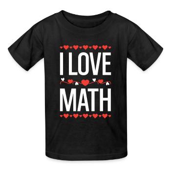 I Love Math Design - Kids T-Shirt by Russell - black - Front - AI Model Kid Male (0cm)