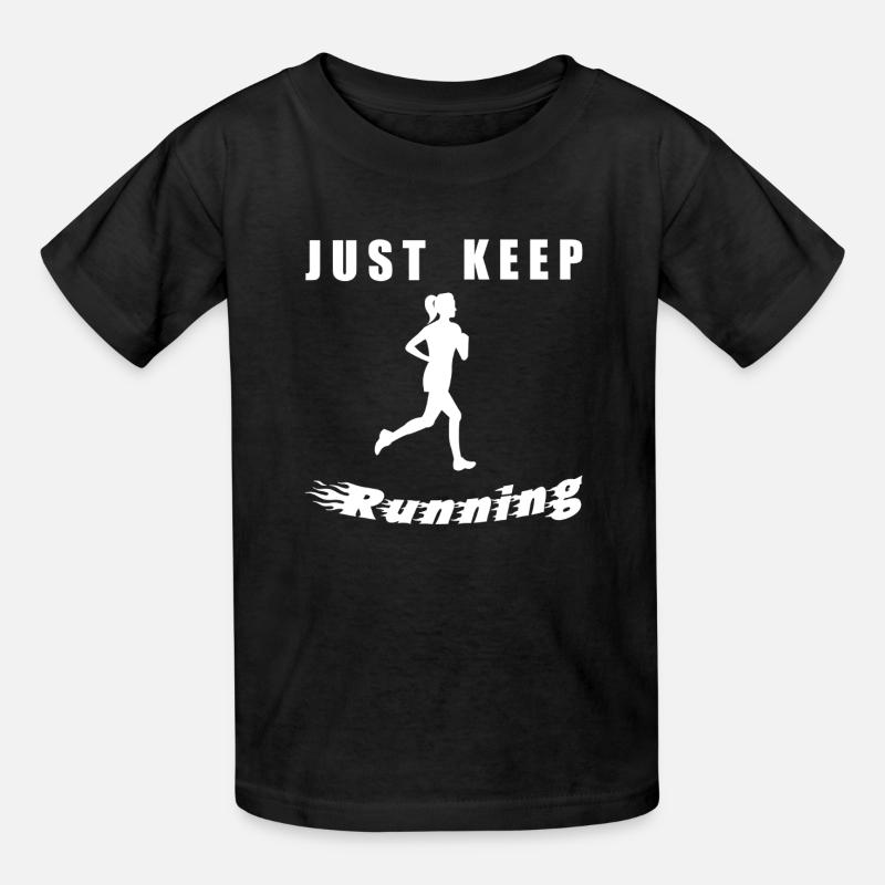 Continue simplement de courir – Silhouette de coureur - T-shirts Russell Enfant - noir