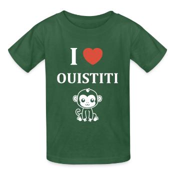 ouistiti - T-shirts Russell Enfant - vert bouteille - Devant - AI Model Kid Male (0cm)