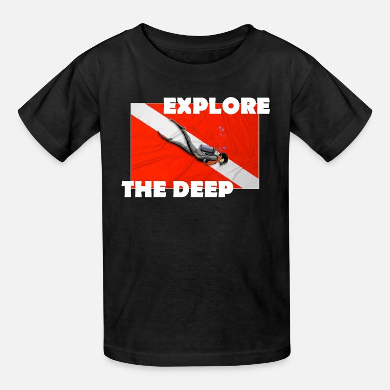 EXPLORE THE DEEP - Kids T-Shirt by Russell - black