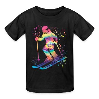 Ski alpin Sports d’hiver Ski nordique - T-shirts Russell Enfant - noir - Devant - AI Model Kid Male (0cm)