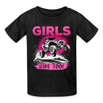 UTV Fille tout-terrain Femme 4 roues côte à côte - T-shirts Russell Enfant - noir - Devant - AI Model Kid Male (0cm)