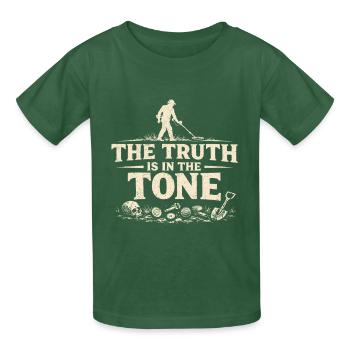 La vérité réside dans le ton | Détecteur de sonde - T-shirts Russell Enfant - vert bouteille - Devant - AI Model Kid Male (0cm)