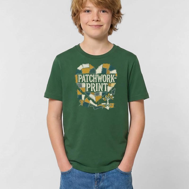 Impression patchwork T-shirts Russell Enfant