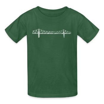 Canal du pont principal de Rendsburg - T-shirts Russell Enfant - vert bouteille - Devant - AI Model Kid Male (0cm)