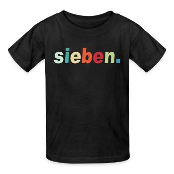 7. Geburtstag Kind Geschenk - Kinder T-Shirt von Russell - Schwarz - Vorne - AI Model Kid Male (0cm)