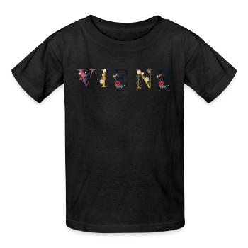 Wien - Kinder T-Shirt von Russell - Schwarz - Vorne - AI Model Kid Male (0cm)