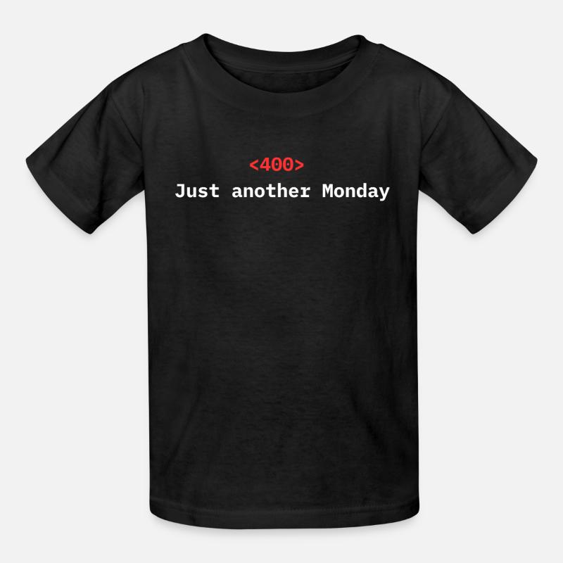 <400> Just Another Monday | Dev Humor - Kinder T-Shirt von Russell - Schwarz