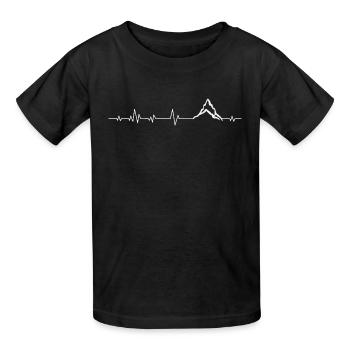 Berg Berge - Kinder T-Shirt von Russell - Schwarz - Vorne - AI Model Kid Male (0cm)