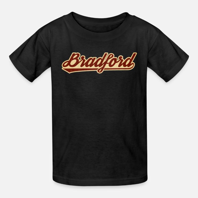 Bradford Vintage Script Logo - T-shirts Russell Enfant - noir