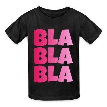 BLA BLA BLA STUPID GESCHWAETZ - Kids T-Shirt by Russell - black - Front - AI Model Kid Male (0cm)