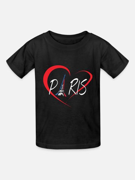 I Love Paris - Kinder T-Shirt von Russell - Schwarz