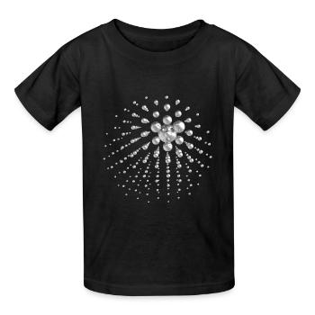 Ein geometrischer Haufen aus Metall-Kugeln - Kinder T-Shirt von Russell - Schwarz - Vorne - AI Model Kid Male (0cm)