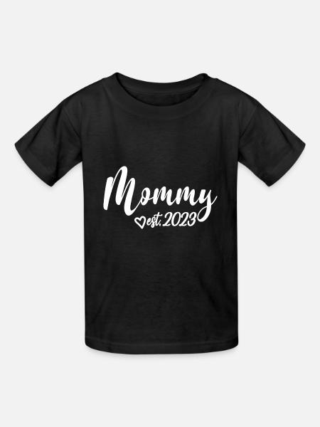 Mommy Est. 2023, Mom To Be, Schwangerschaft enthüllen - Kinder T-Shirt von Russell - Schwarz