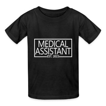 Assistant médical Est. 2023 Cadeau d’assistant médical - T-shirts Russell Enfant - noir - Devant - AI Model Kid Male (0cm)