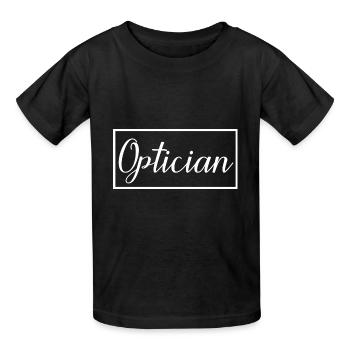 Opticien fier Étudiant Opticien diplômé - T-shirts Russell Enfant - noir - Devant - AI Model Kid Male (0cm)