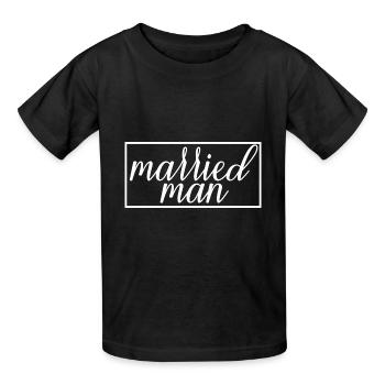 Homme marié Couple Matching Mariage Lune de miel - T-shirts Russell Enfant - noir - Devant - AI Model Kid Male (0cm)