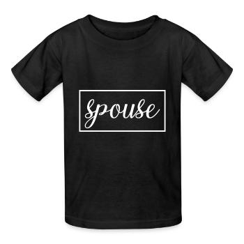Ehepartner Matching Paar Männer & Frauen Hochzeitstag - Kinder T-Shirt von Russell - Schwarz - Vorne - AI Model Kid Male (0cm)