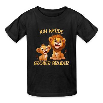 Ich werde großer Bruder zwei Löwen Baby Löwe - Kinder T-Shirt von Russell - Schwarz - Vorne - AI Model Kid Male (0cm)