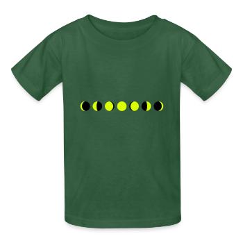 Mond, Mondphasen - Kinder T-Shirt von Russell - Flaschengrün - Vorne - AI Model Kid Male (0cm)
