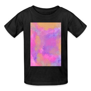 Gradient - Flieder personalisierbar - Kinder T-Shirt von Russell - Schwarz - Vorne - AI Model Kid Male (0cm)