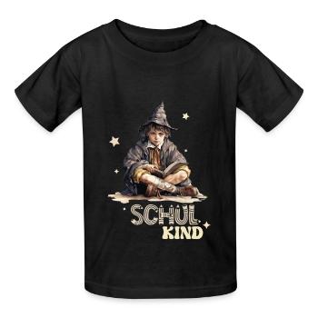 Wizard Schulkind - Kinder T-Shirt von Russell - Schwarz - Vorne - AI Model Kid Male (0cm)