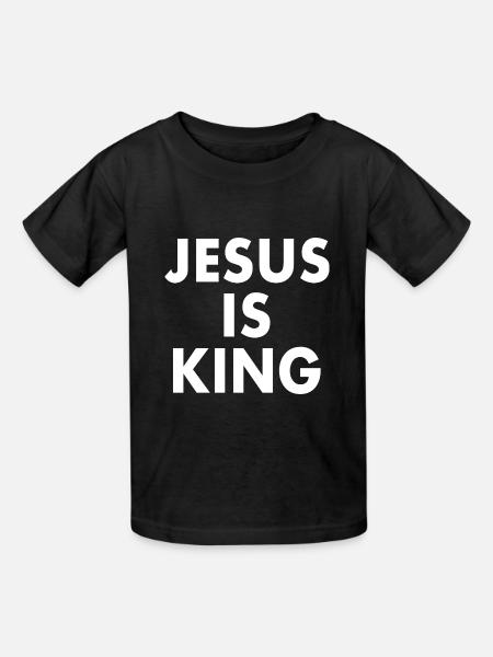 Jesus is king - Kinder T-Shirt von Russell - Schwarz