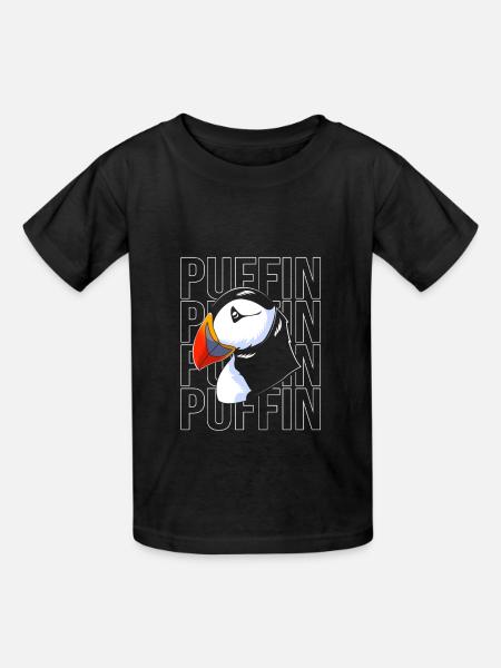 Papageientaucher Puffin - Kinder T-Shirt von Russell - Schwarz