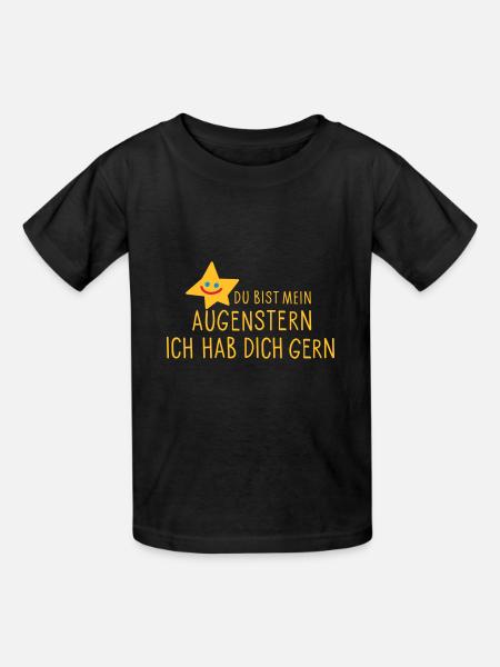 Augenstern Liebe Spruch - Kinder T-Shirt von Russell - Schwarz