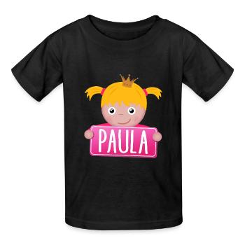 Kleine Prinzessin Paula - Kinder T-Shirt von Russell - Schwarz - Vorne - AI Model Kid Male (0cm)