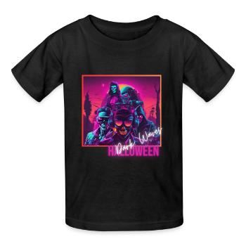 Vagues sombres - T-shirts Russell Enfant - noir - Devant - AI Model Kid Male (0cm)