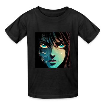 Anime Digital - Kids T-Shirt by Russell - black - Front - AI Model Kid Male (0cm)