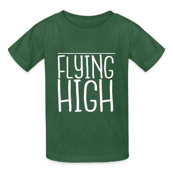flying experiences geek soaring flight training - Kinder T-Shirt von Russell - Flaschengrün - Vorne - AI Model Kid Male (0cm)