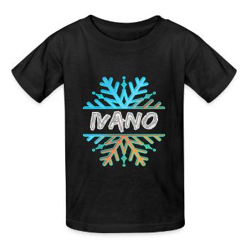 Geschenk für Ivano - Kinder T-Shirt von Russell - Schwarz - Vorne - AI Model Kid Male (0cm)