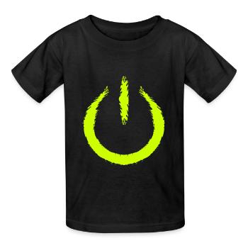 Power on switch on Turn off icon - Kids T-Shirt by Russell - black - Front - AI Model Kid Male (0cm)
