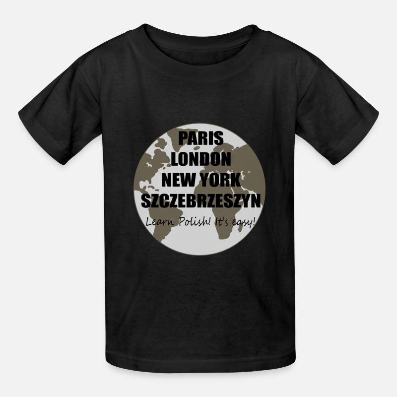 Polnisch ist einfach - Kinder T-Shirt von Russell - Schwarz
