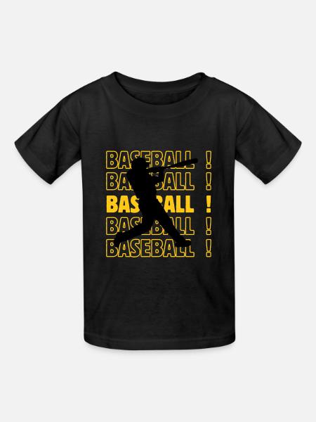 Baseball Baseball Baseball - Kinder T-Shirt von Russell - Schwarz