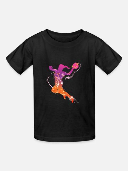 handball female de - Kinder T-Shirt von Russell - Schwarz