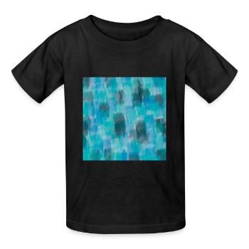 Abstrakte Fliesen grün Druck Hintergrund Cool Present - Kinder T-Shirt von Russell - Schwarz - Vorne - AI Model Kid Male (0cm)
