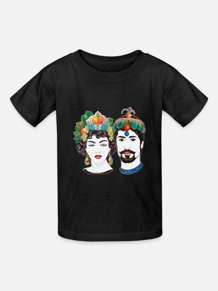 teste di moro - Kinder T-Shirt von Russell - Schwarz
