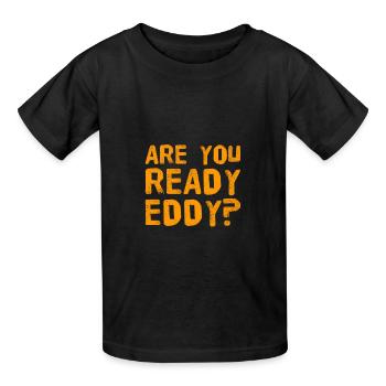 are you ready? - Kids T-Shirt by Russell - black - Front - AI Model Kid Male (0cm)