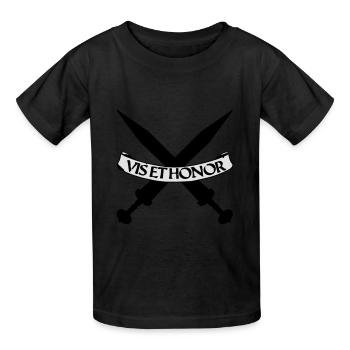 vis et honor - T-shirts Russell Enfant - noir - Devant - AI Model Kid Male (0cm)