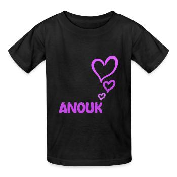 Geschenk für Anouk - Kinder T-Shirt von Russell - Schwarz - Vorne - AI Model Kid Male (0cm)